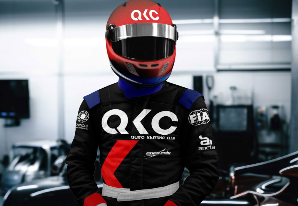 logotipo uniforme qkc quito karting club